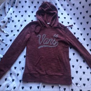 Vans red hooded sweatshirt